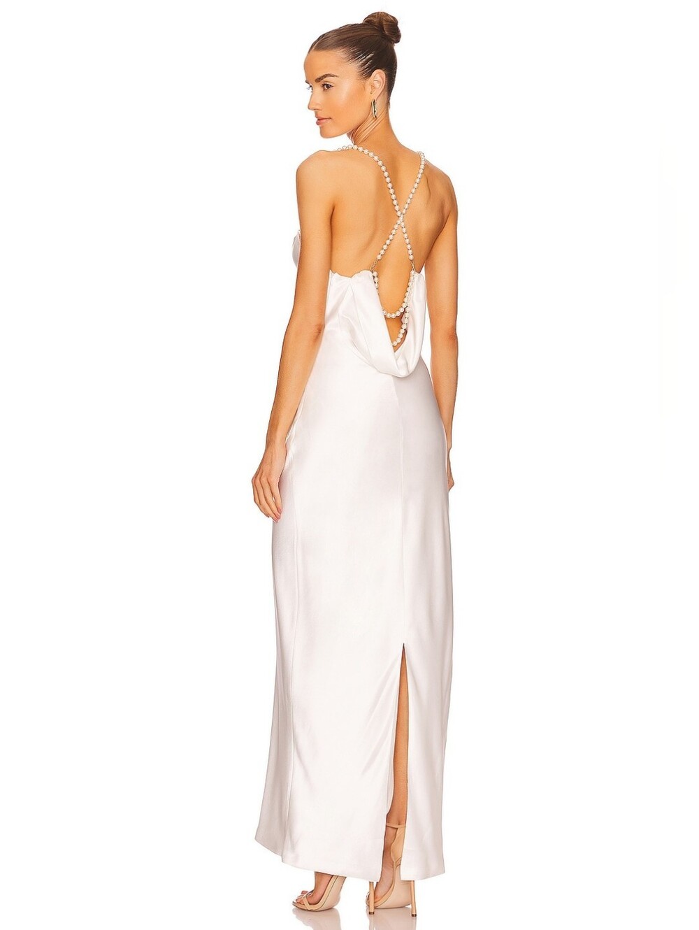 NEW $598 RETROFETE Electra Dress White Pearl Straps Small